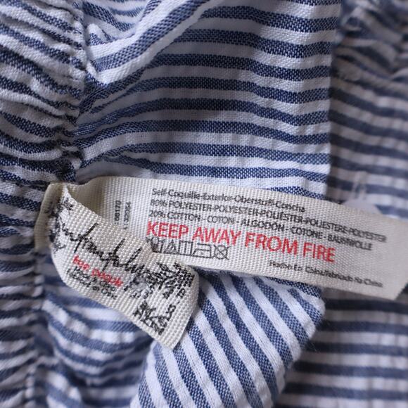 INTIMATELY Free People Pinstripe Gauze Pant Wide-Leg Pant Blue White Women's XS - Picture 9 of 10